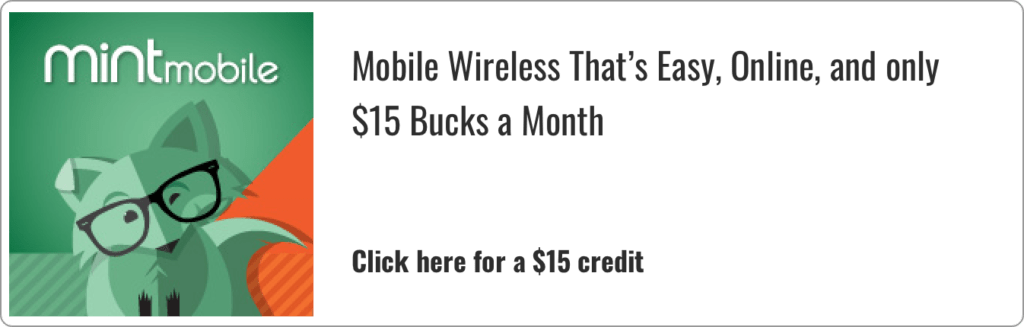 mint mobile banner for 15 dollar credit